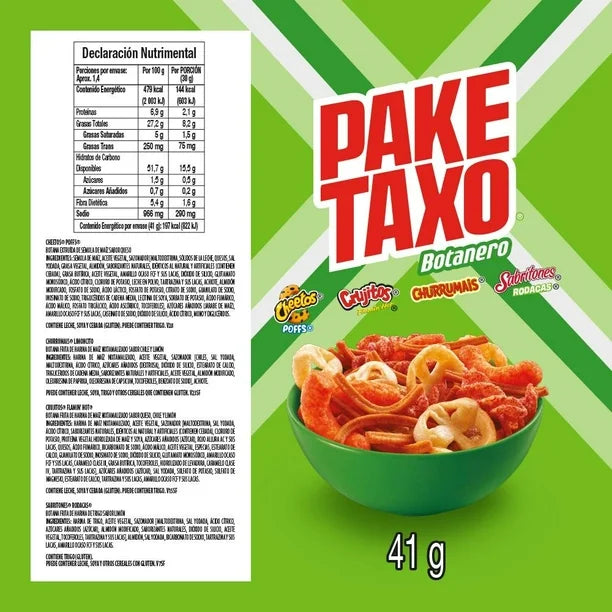 SABRITAS PAKETAXO BOTANERO VERDE 12pz