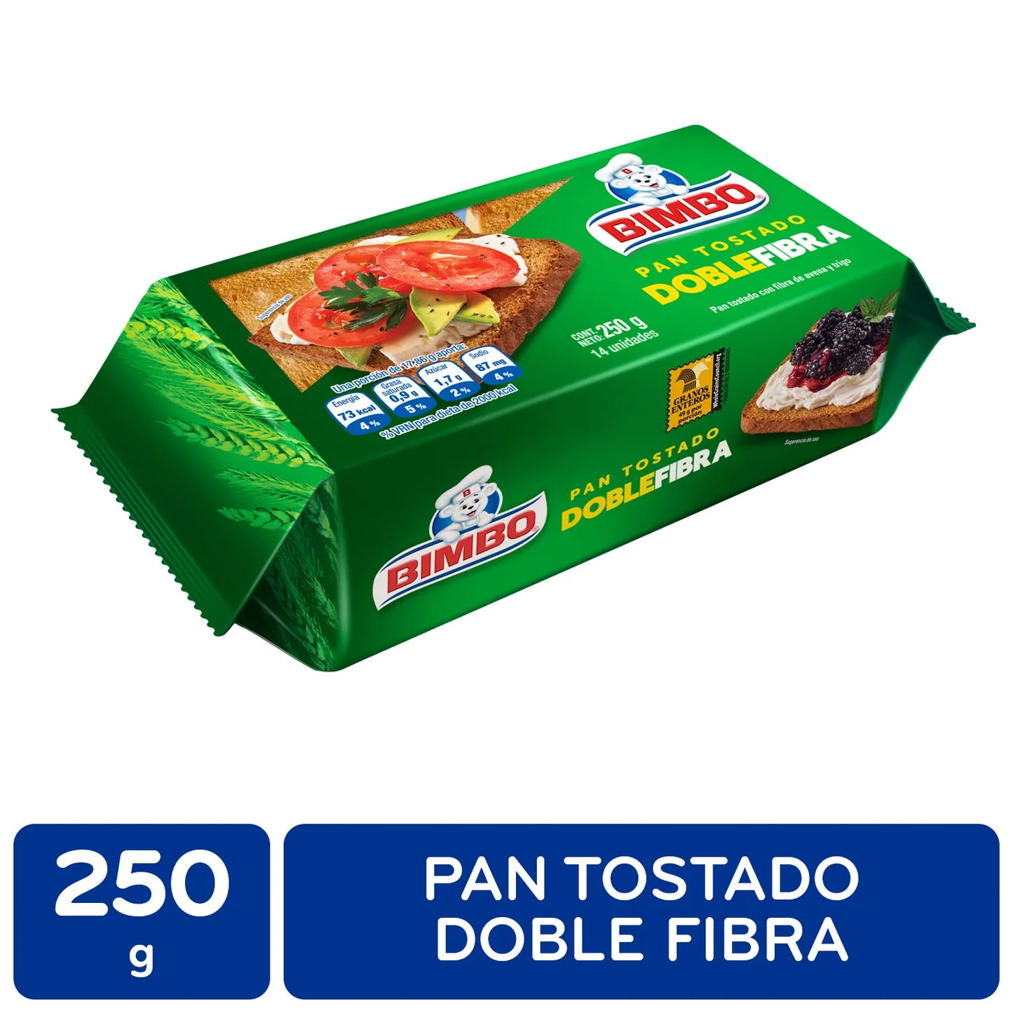 BIMBO PAN DOBLE FIBRA 1X250GR