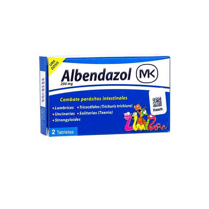 ALBENDAZOL MK 2TABLETAS 200 mg