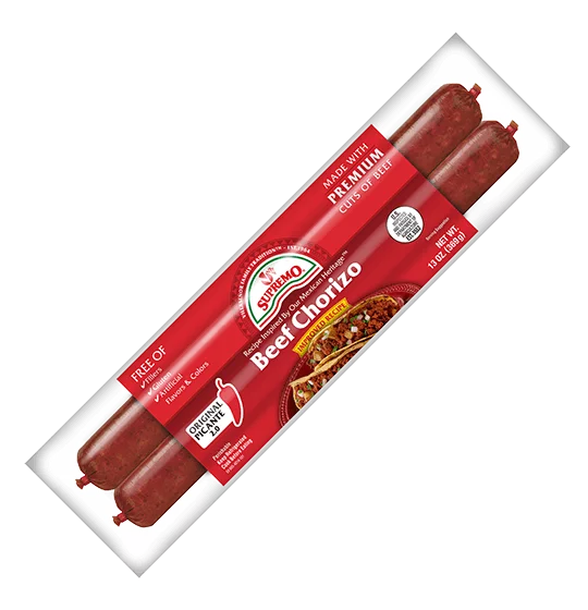SUPREMO BEEF CHORIZO 12/13 OZ