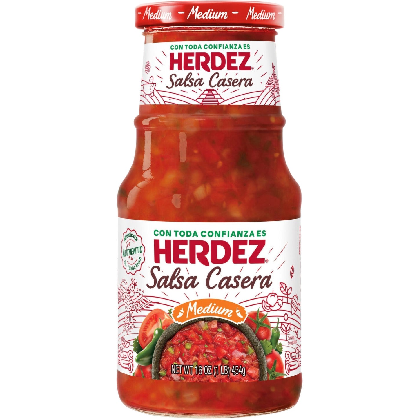HERDEZ SALSA CASERA MED 12/16