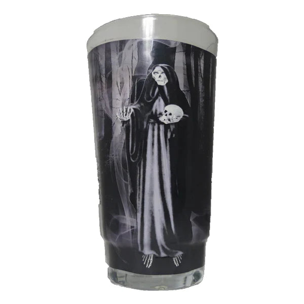 BLACK HOLY DEATH GLASS CANDLE