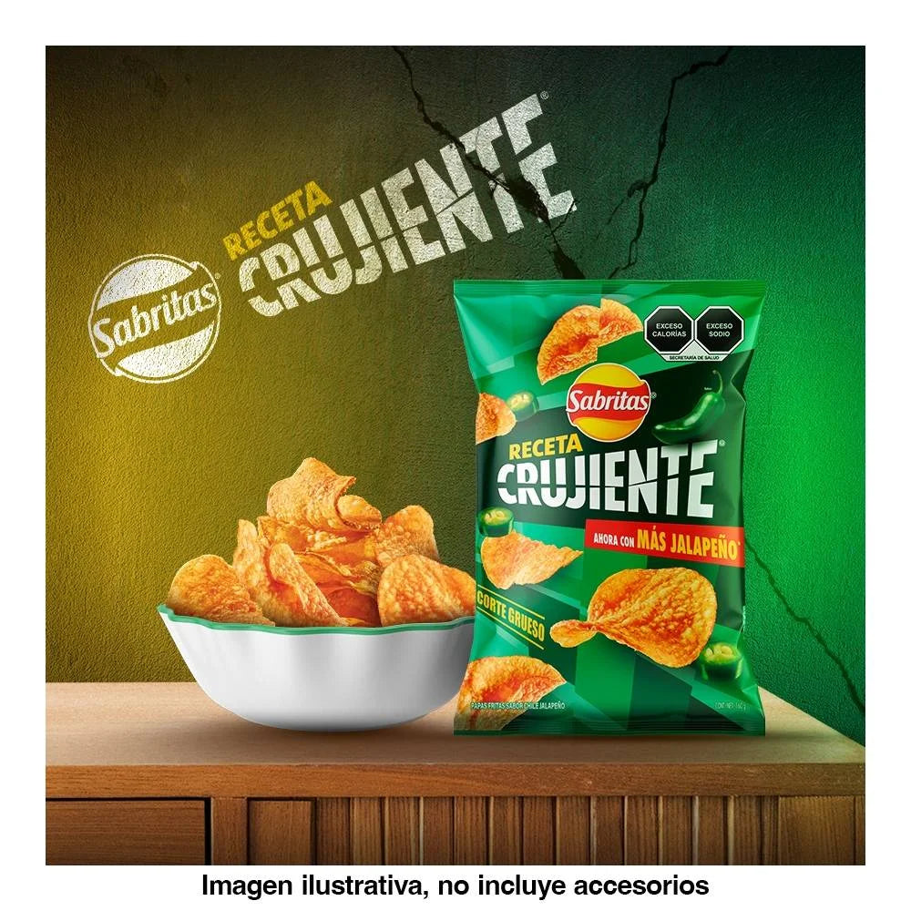 SABRITAS RECETA CRUJIENTE JALAPENO 20 PZ