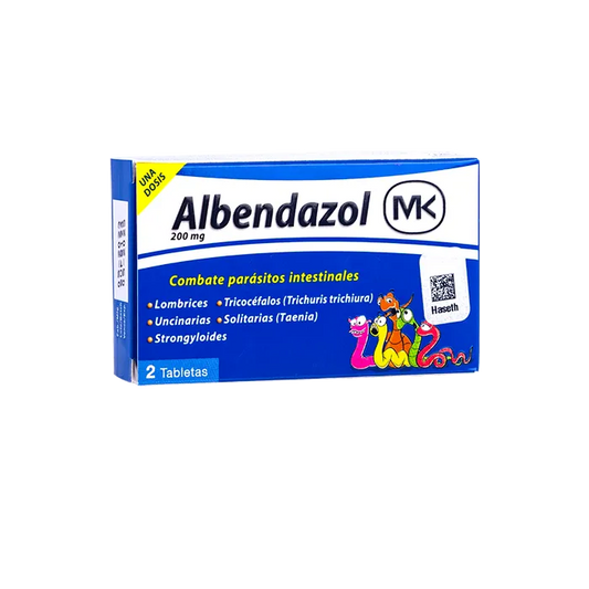 ALBENDAZOL MK 2TABLETAS 200 mg