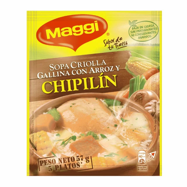 MAGGI SOPA DE GALLINA CON CHIPILIN1X12