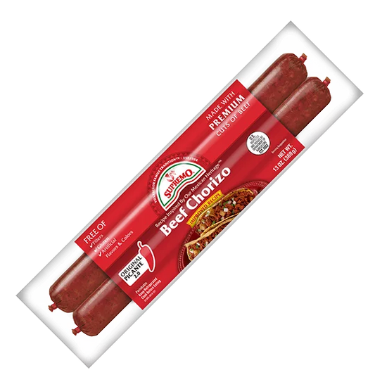 SUPREMO BEEF CHORIZO 12/13 OZ