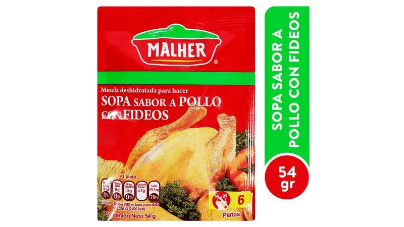 MALHER SOPA D POLLO 4/12/60gr