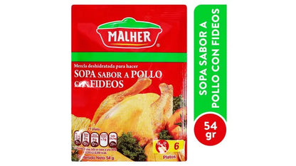 MALHER SOPA D POLLO 4/12/60gr