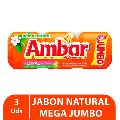 AMBAR JABON BOLA FLORAL 4/PK