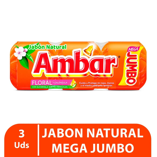 AMBAR JABON BOLA FLORAL 4/PK