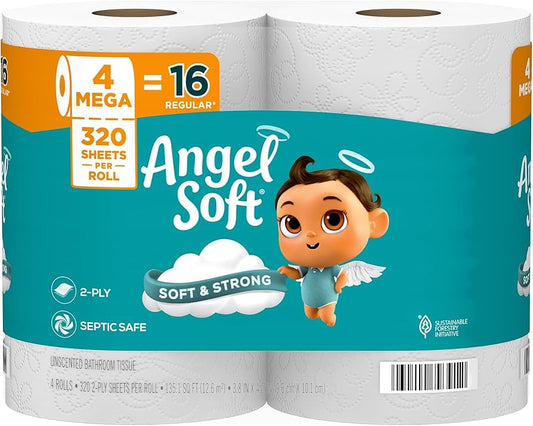 ANGEL SOFT BATHR 12/4 ROLLOS