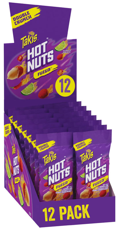 TAKIS HOT NUTS FUEGO 12/3.2DISPLAY