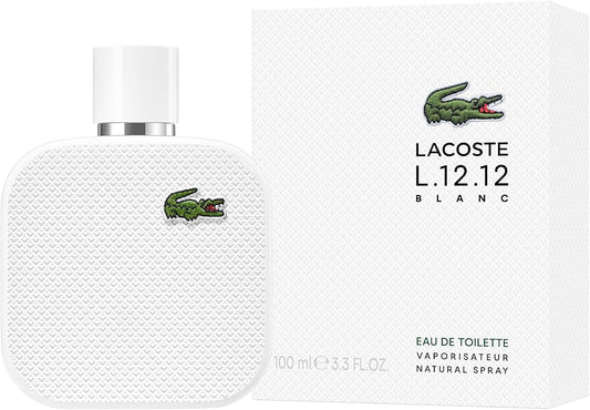 LACOSTE BLANC EAU DE TOILETT 12.12M 3.3oz