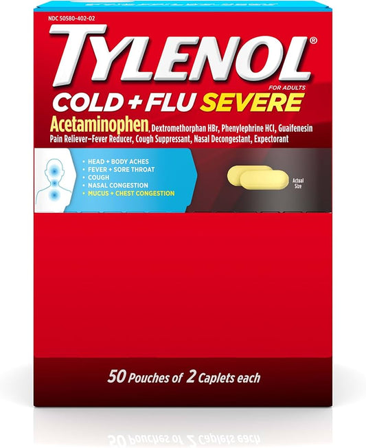 TYLENOL COLD SEVERE 50 SOBRES