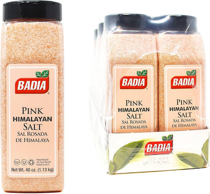 BADIA SAL ROSADA/ PINK HIMALAYAN SALT 6/40oz