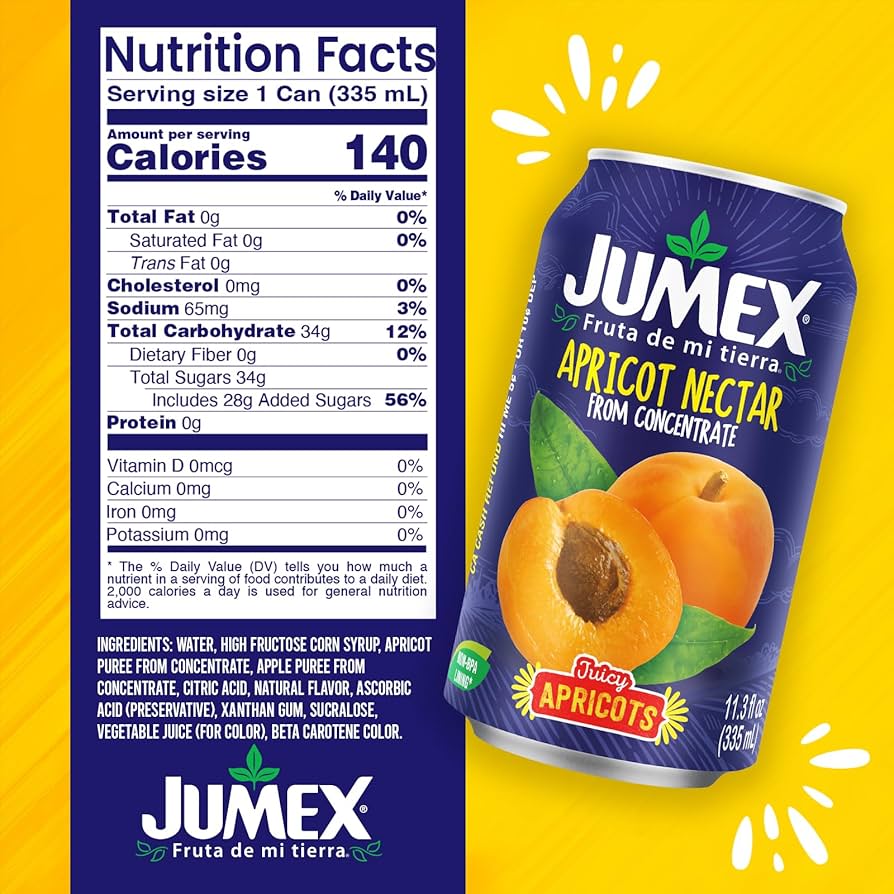 JUMEX LATA APRICOT 24/12 oz