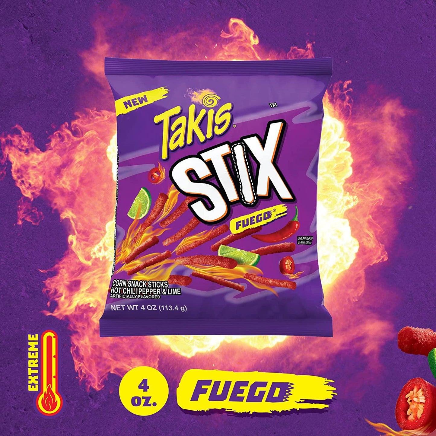 TAKIS STIX FUEGO 20/4oz
