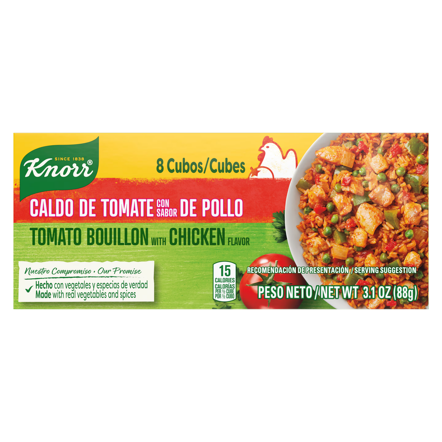 KNORR TOMATE POLLO CUBO 2/24/8