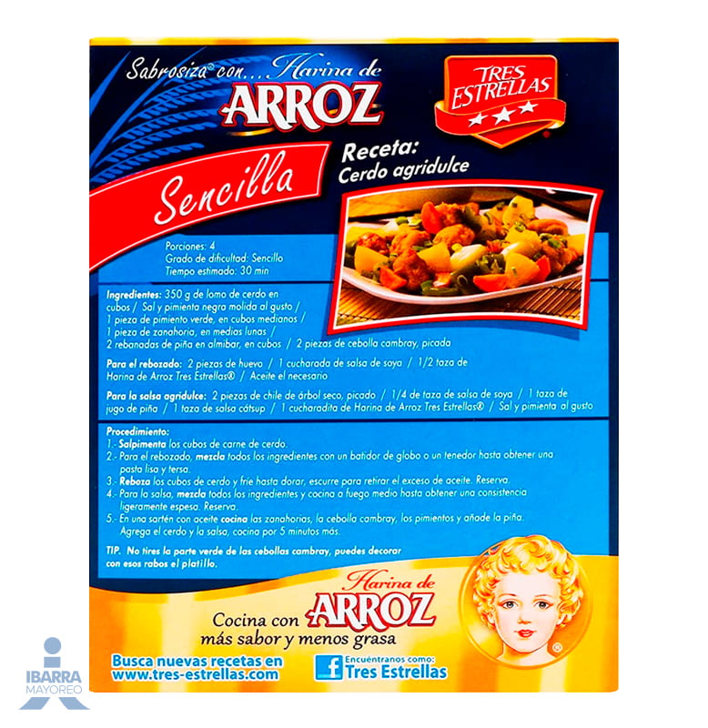 3 ESTRELLAS HARINA ARROZ12/17.