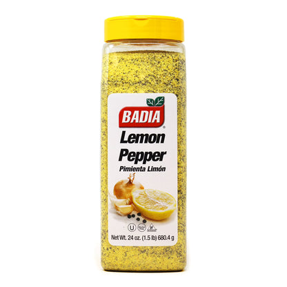 BADIA LEMON PEPPER 4/24 oz