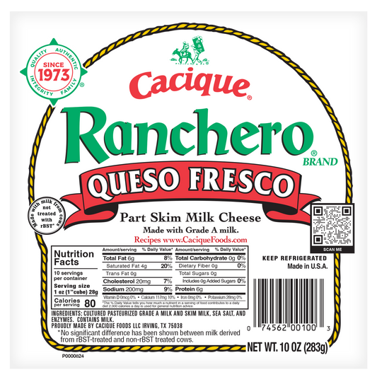 CACIQUE QUESO FRESCO RANCHERO 12/10