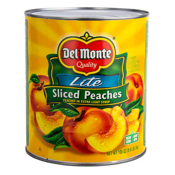 DEL MONTE SLICED PEACHES 6/106