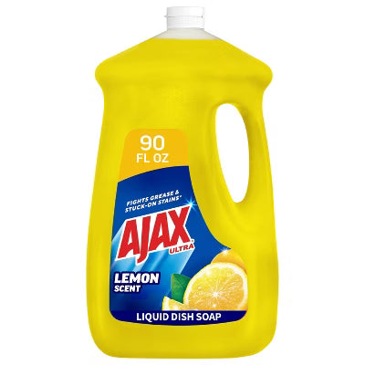 AJAX DISH LIQ LEMON 4/90oz