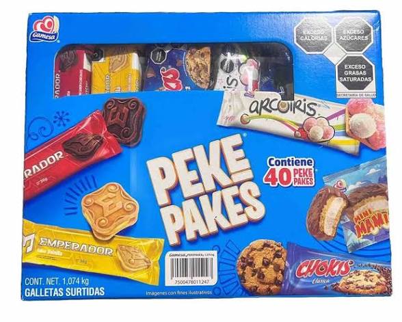 GAMESA PEKE PAKES MIX 40pz