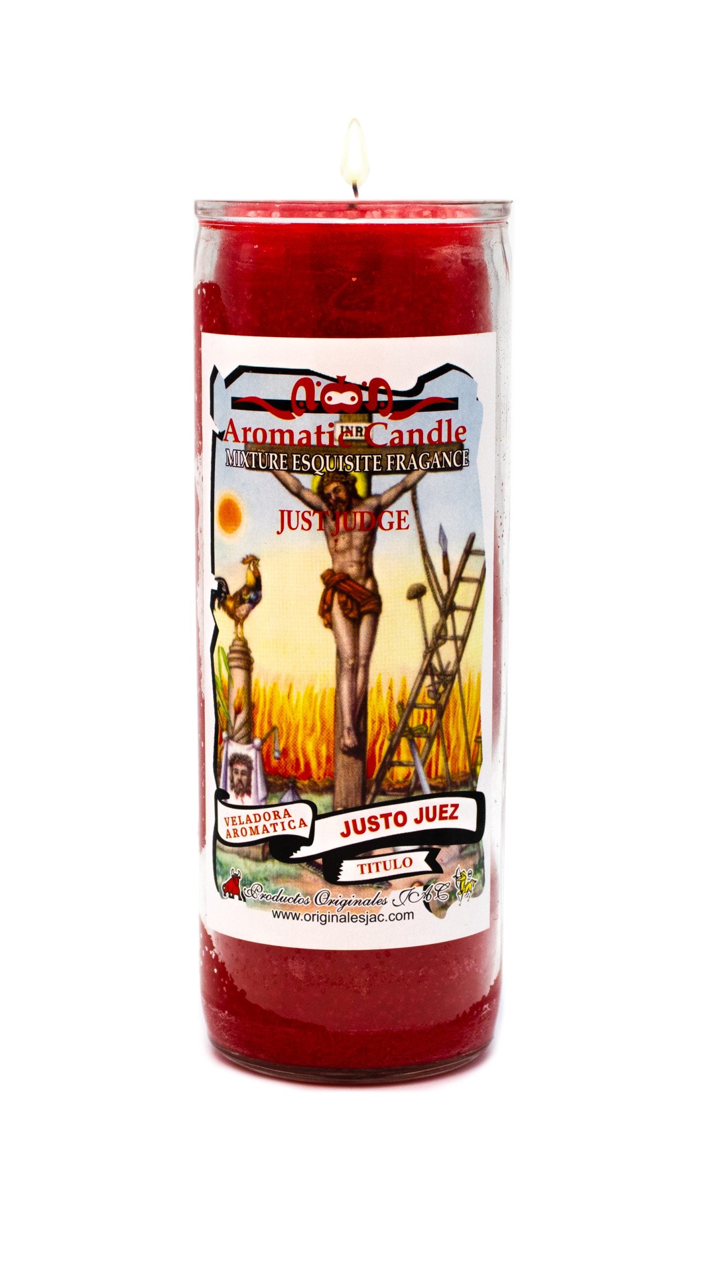 VELADORA JUSTO JUEZ ROJA 12 PZ PER BOX