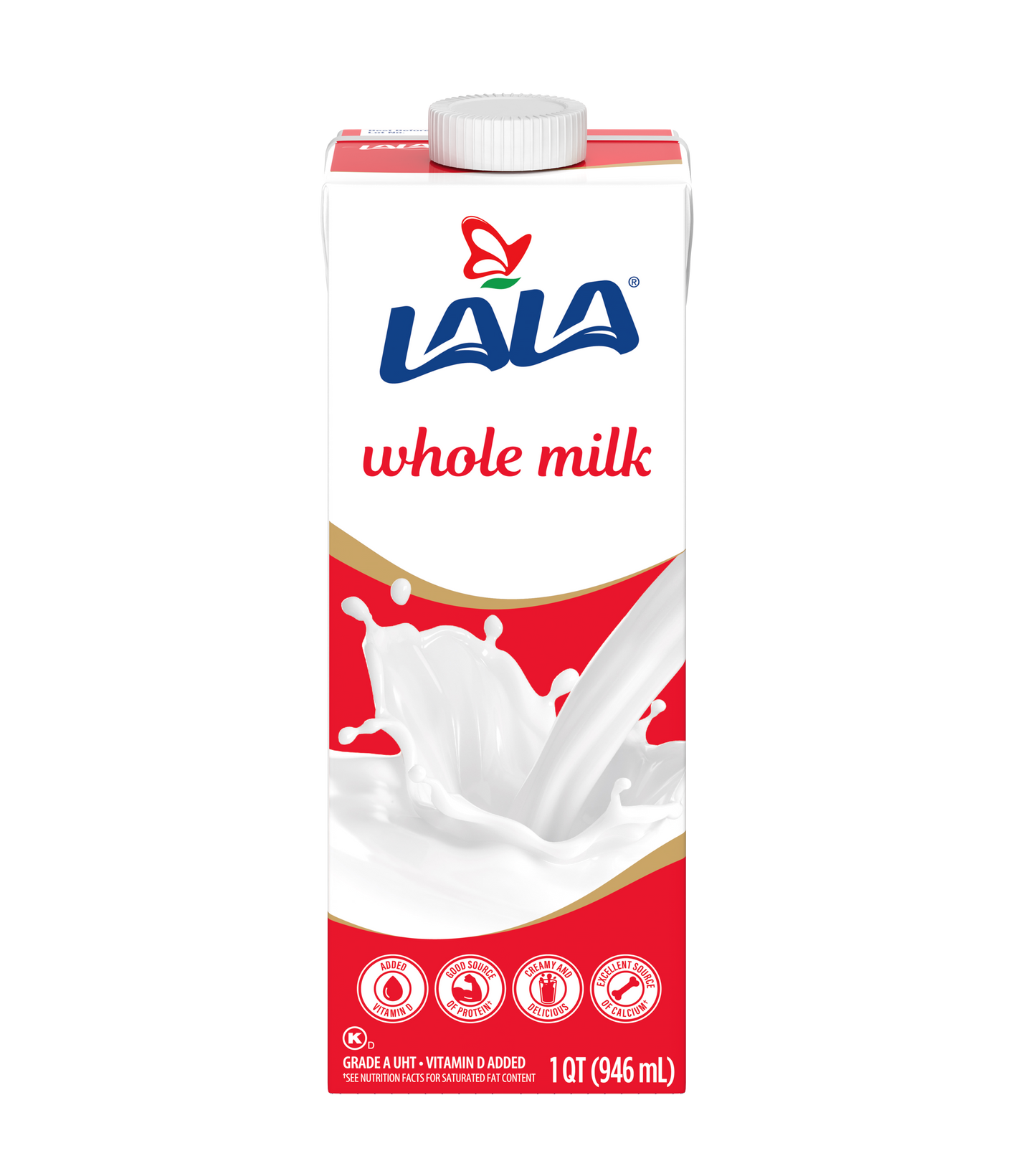 LALA LECHE ENTERA TETRA 12/33 WHOLE MILK RED LABEL