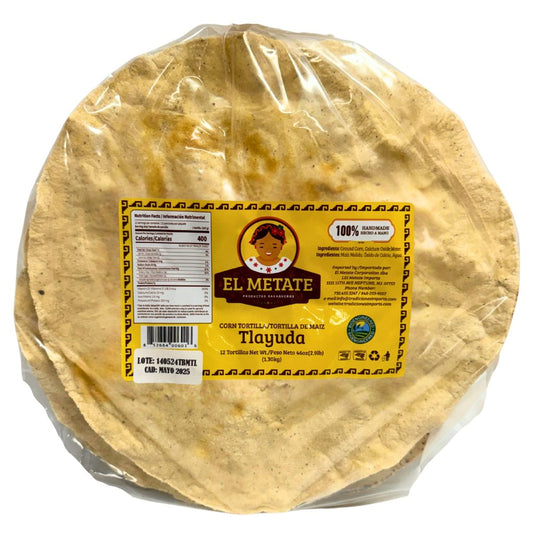 EL METATE TLAYUDA  BLANCA METATE 4/12 PZ