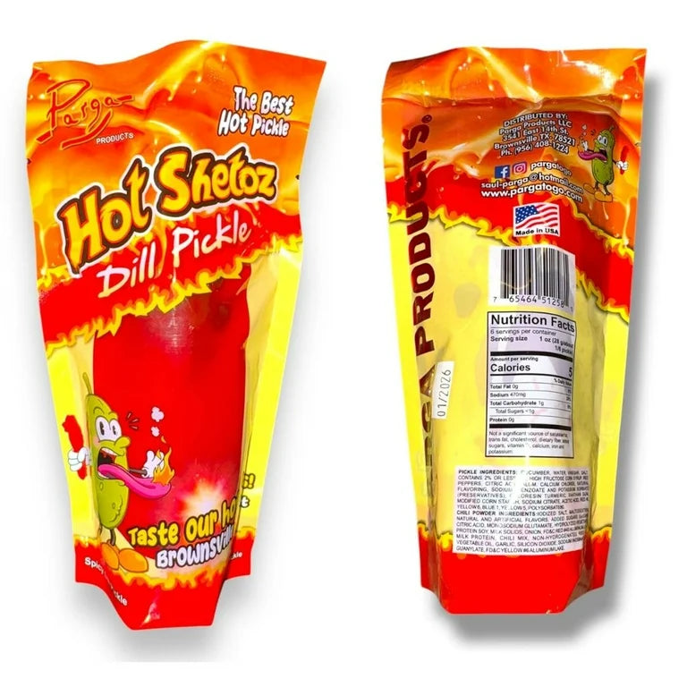 PARGA PEPINO HOT SHETOZ DILL PICKEL 16PZ