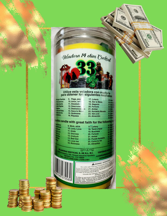 VELAS 14 DIAS 33 ESCENCIAS 6 PZ