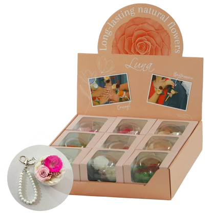 KEY BLOOM PRESERVADA LLAVERO ROSA NATURAL PRESERVADA 1PZ