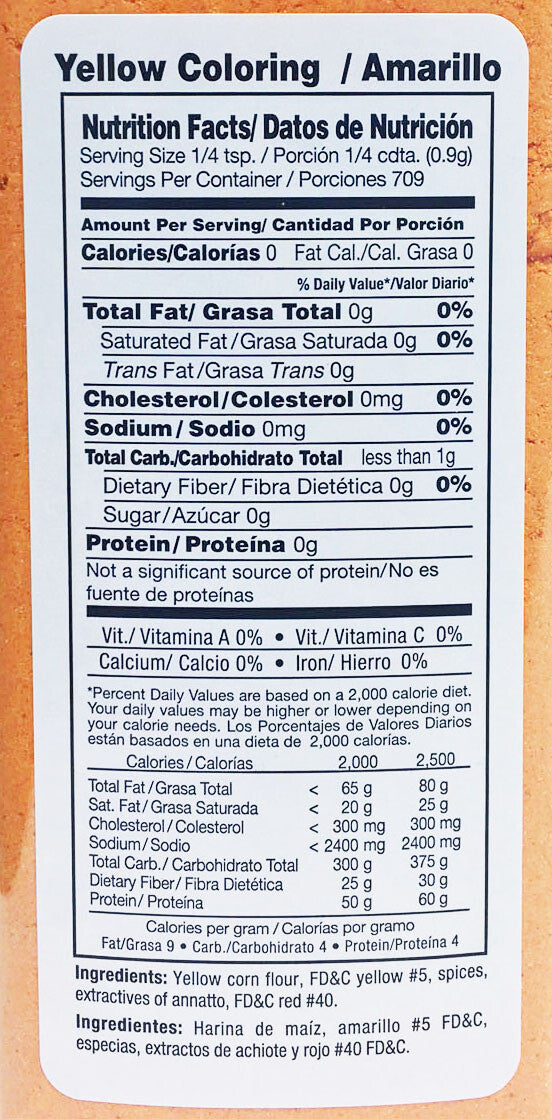 BADIA COLORANTE AMARILL6/22 oz